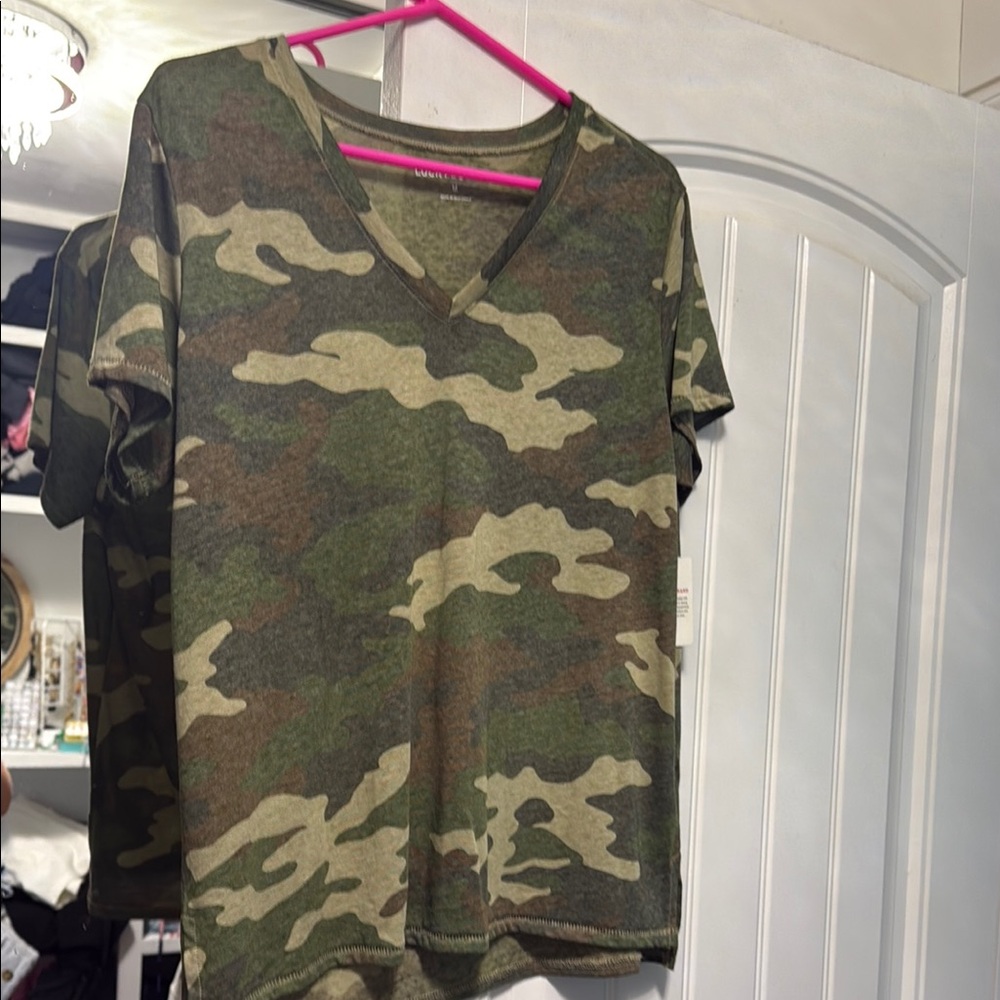 Lucky Brand Camouflage Short Sleeve Tee